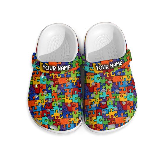 Discover Autism Love Autism Puzzle Autism Awareness Personalized Clogs