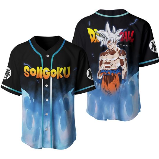 Discover Dragon Ball Son Goku White Hair Baseball Jersey - Dragon Ball Jersey Shirt