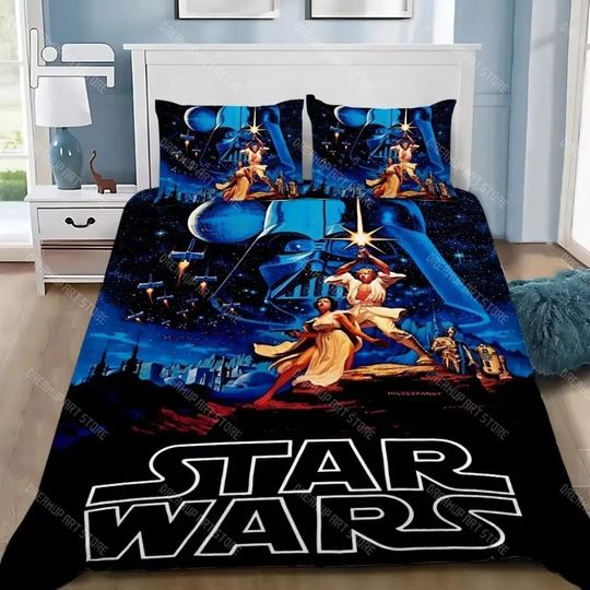 Discover Cartoon 3d S-Stars Wars Bedding Set,3D Printing Duvet Cover Pillowcase Queen King Quilt Cover suitable for children and adults