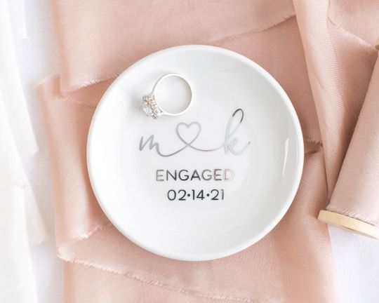 Discover Engagement ring dish engagement ring holder engagement gifts for couple engagement gift