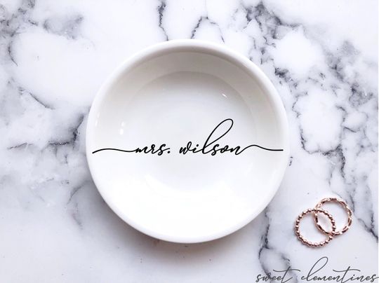 Discover Engagement ring holder dish wedding ring dish engagement gift personalize ring dish gift