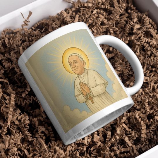 Discover Pope Francis commemorative mug  commemorative mug with saying