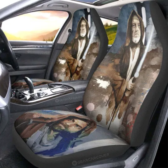 Discover Obi Wan Kenobi Car Seat Covers Collection Starr Warss Character Car Accessory