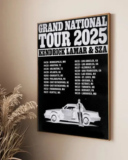 Discover Kendrick Lamar & SZA Grand National Tour 2025 Poster