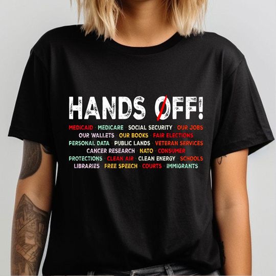 Discover Hands Off Protest Shirt, Political Activism Tee, Save Public Lands Medicare Social Security Free Speech Environmental Rights Shirt