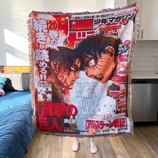 Discover Anime Blanket Woven Tapestry
