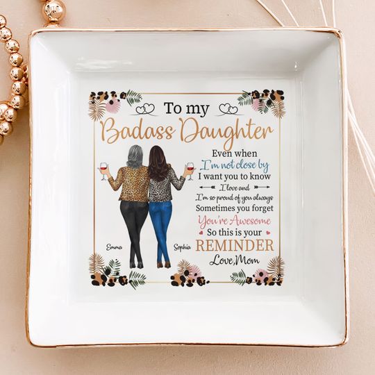 Discover To My Daughter Gift From Mom - Personalized Jewelry Dish