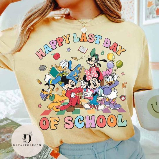 Discover Happy Last Day of School Shirt, Mickeyy & friends Magical End of School Year Shirt