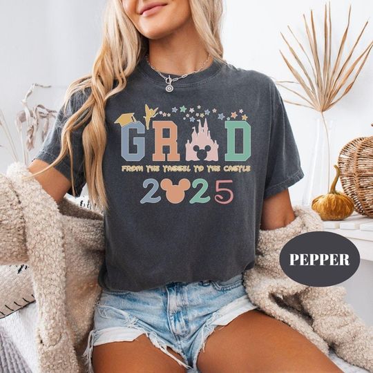 Discover Disneyyy Grad 2025 Shirt, Graduation Castle Family Trip Tee, Mickeyy Graduation 2025 Shirt