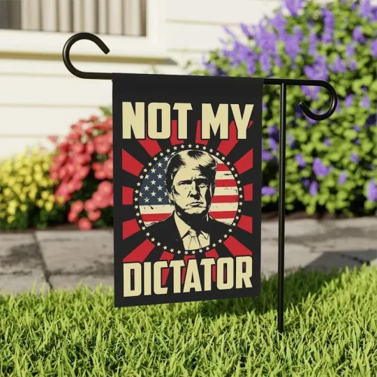Discover Retro Not My Dictator Anti Trump Stop Project 2025 Save Democracy Flag
