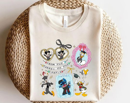 Discover Disneyyy Graduation Bow Shirt, Mickeyy & Friends Disneyyy Graduation 2025 Shirt