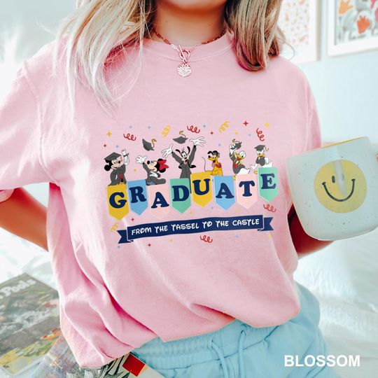Discover Disneyyy Graduation 2025 Shirt, Graduate From The Tassel To The Castle 2025 Shirt