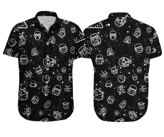 Discover Starr Warss Hawaiian Shirt Darthh Vaderr Stormtrooper Button Shirt Disneyyy Shirt Summ