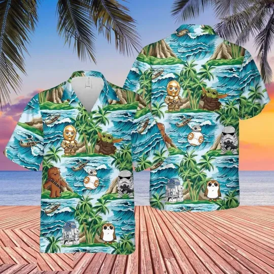 Discover Disneyyy Starr Warss Tropical Summer Beach Vibes Hawaiian Shirt