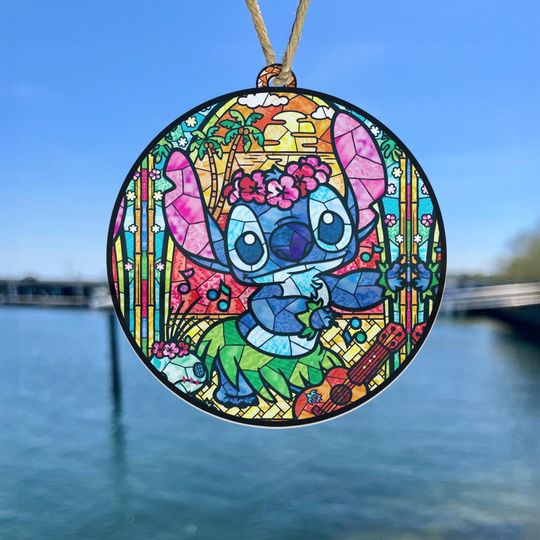 Discover Ohana Stitchh Acrylic Suncatcher, Stitchh Suncatcher, Lilo And Stitchh Suncatcher