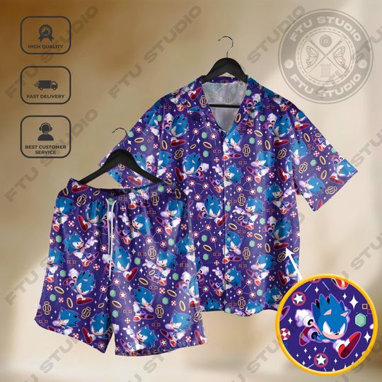 Discover Hedgehog Adventure Japanese Hawaiian Shirt Fantasy Video Game Gifts