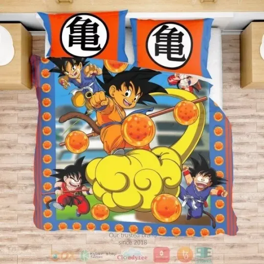 Discover Young Goku Bedding Set, Bedding Set 2025 Young Goku