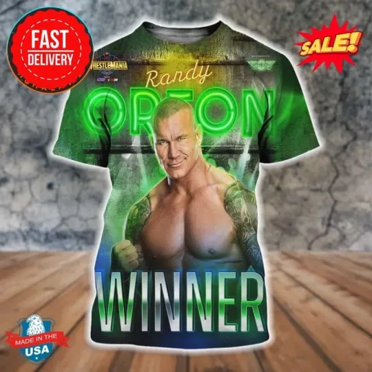 Discover Randy Orton Beats Joe Hendry Winner At Wrestling Entertainment WrestleMania 41 2025 3D Shirt