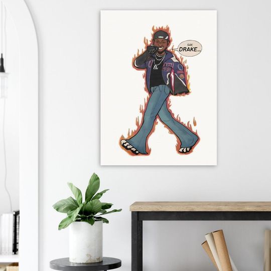 Discover Kendrick Lamar 'Say Drake' Comic Art Poster - Museum-Quality Matte - Luxury Wall Decor