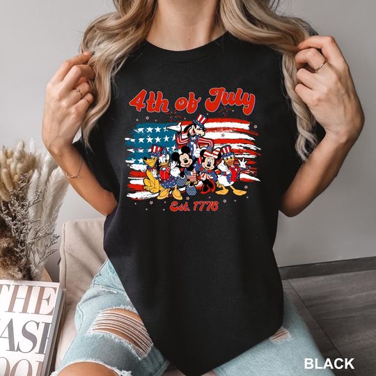 Discover Disneyyy Friends 4Th Of July Est. 1776 Shirt, Comfort Colors Shirt, Disneyyy