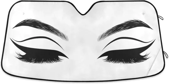 Discover Women Eyes Eyelash Car Windshield Sun Shade