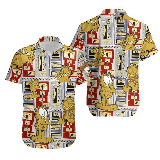 Discover Garfield Vacation Hawaiian 3D Print Shirt