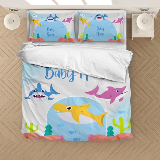 Discover Personalized Baby Shark Bedding Set