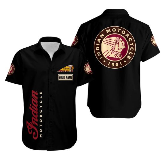 Discover Custom Motorcycle Hawaiian Button-Up Shirt