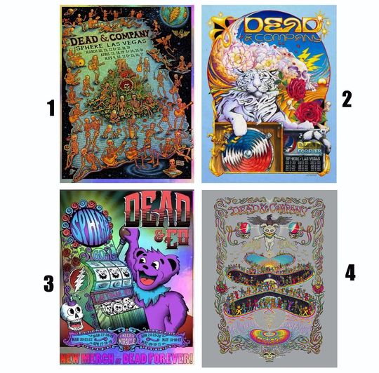 Discover Dead & Company Sphere Las Vegas Mar, Apr, May 2025 Tour Poster
