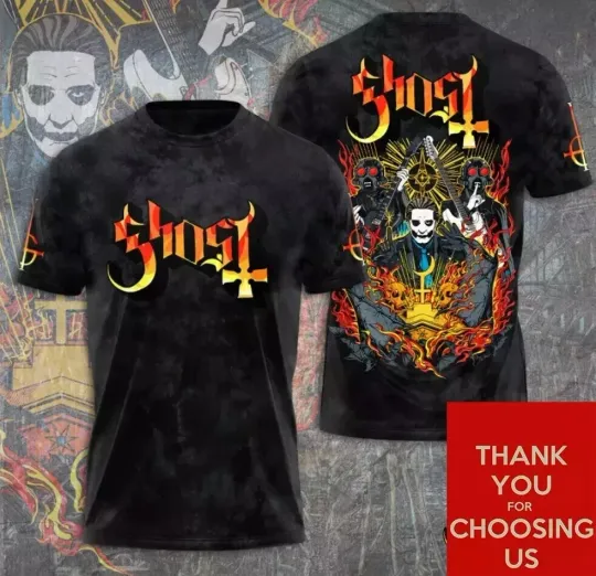 Discover New Ghost Band T-Shirt, 3D All Over Print Rock Music Shirt