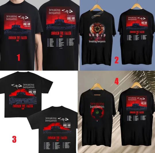 Discover Custom Breaking Benjamin 2025 Tour T Shirt