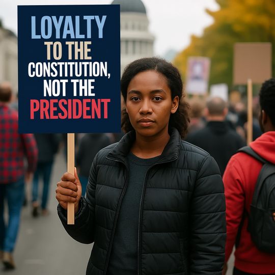 Discover Loyalty to Constitution Resist Protest Sign , Anti-Trump Protest Sign