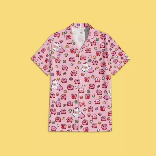 Discover Kirby Hawaiian Button Down Shirt Unisex Adults