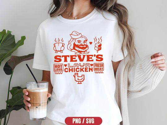 Discover Steve's Lava Chicken shirts  Minecraft Movie Inspired  Gamer Gift Shirt