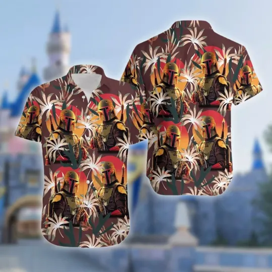 Discover Vintage Starr Warss Boba Fett Summer Vacation Beach Aloha Hawaiian Shirt