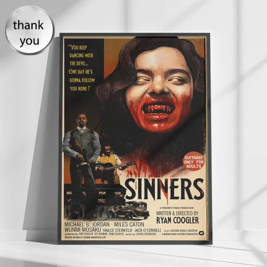 Discover SINNERS 2025 Poster Horror Movie Poster