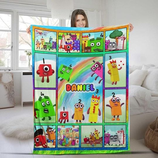 Discover Personalized Numberblocks Blanket, Numberblocks Songs Birthday Gifts, Sofa Blanket For Kids, Gift For Birthday