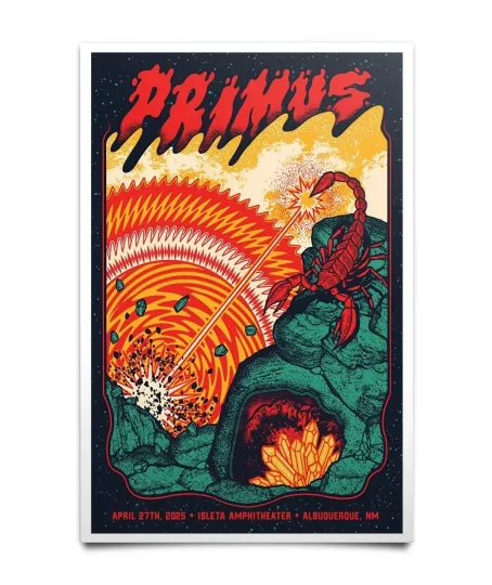 Discover Primus At Isleta Amphitheater On Apr 27 2025 Poster