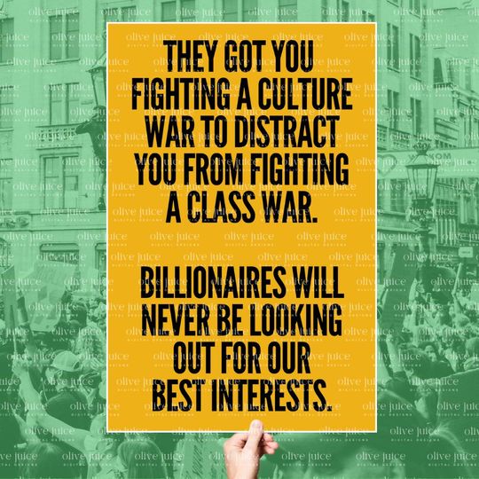 Discover CLASS WAR Protest Sign, Resist Elon Musk Donald Trump Protest Sign