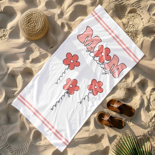 Discover Custom Mothers Day Beach Towel, Best Gift For Mom, Unique Mothers Day Gifts