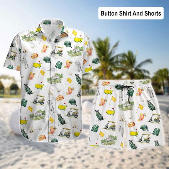 Discover Masters Tournament Button Shirt, The Masters Golf Tournament Hawaiian Shirt and Short