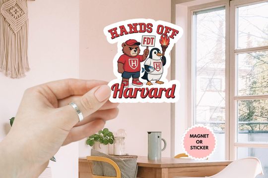 Discover Hands Off Sticker, Bear Penguin Fdt Political Sticker, Hand Off Protest Anti Trump Sticker