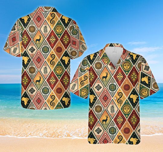 Discover Black History Month Hawaiian Shirt, Tribal Pattern Hawaiian, Pride Month Gift
