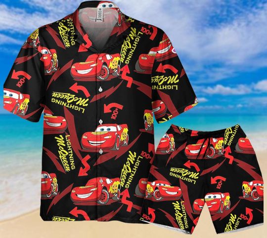 Discover Lightningg McQueenn Hawaiian Shirt and Shorts, carss Movie Hawaii Shirt, Gift For Dad