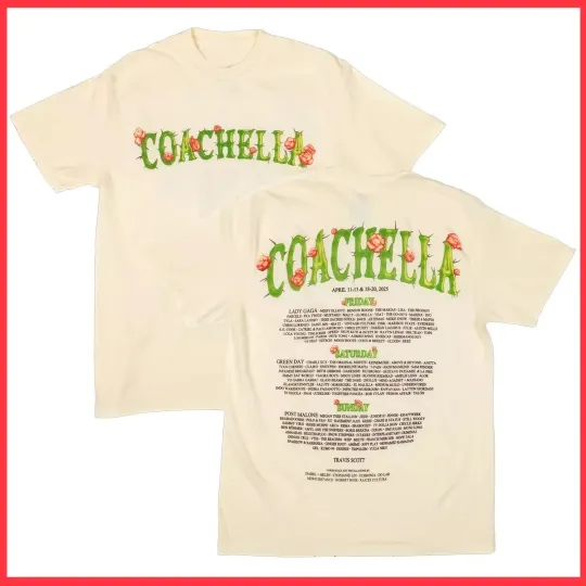 Discover Coachellla Cactus Flower 2025 reprint T-Shirt