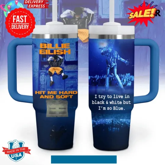 Discover For Fan Billie Eilish Hit Me Hard And Soft 40oz Tumbler Cup
