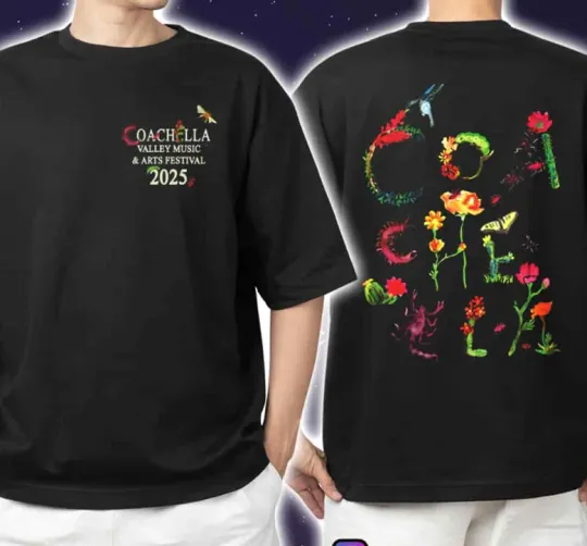 Discover Coachellla 2025 Valley Music And Arts Festival Desert Views Stamp Unisex T-Shirt