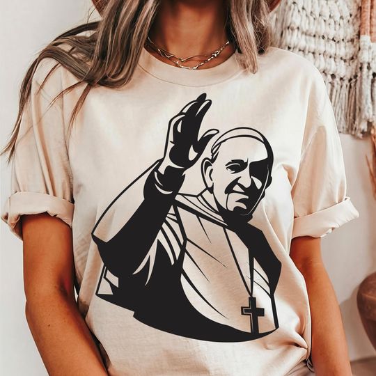 Discover Pope Francis RIP Shirt, Vatican Catholic Tee, Francis Shirt, Vintage Pope Francis Pray