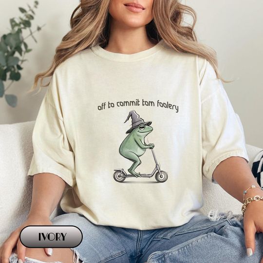 Discover Off to Commit Tom Foolery Frog T-Shirt, Funny Weirdcore Sayings Shirt