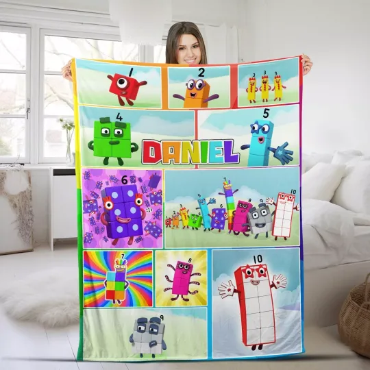 Discover Custom Numberblocks Blanket, Personalized Numberblocks Fleece Blanket,